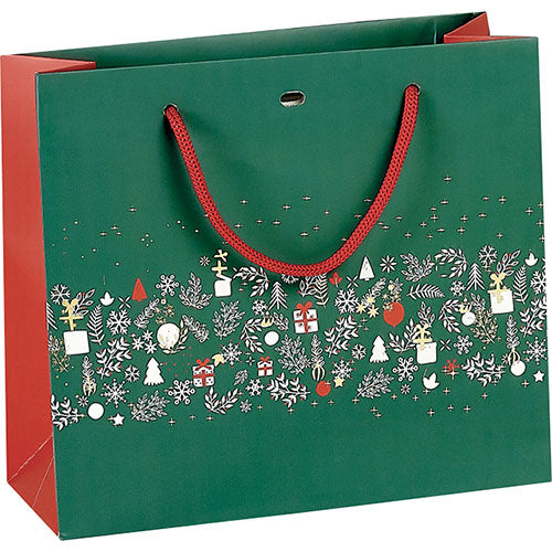 Pungă cadou verde 25 x 10 x 22 cm Delicatessen