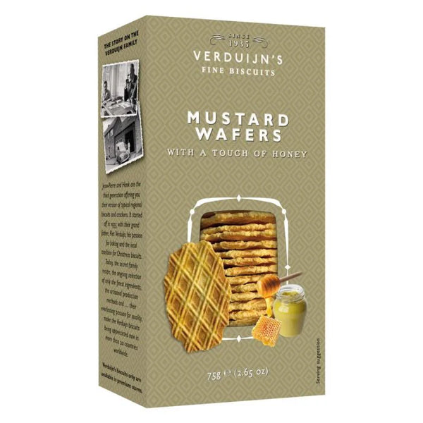 Crackers cu mustar si miere Verduijn's Fine Biscuits 75g