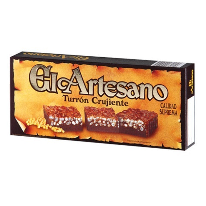 Turron cu ciocolata crocanta El Artesano 200g