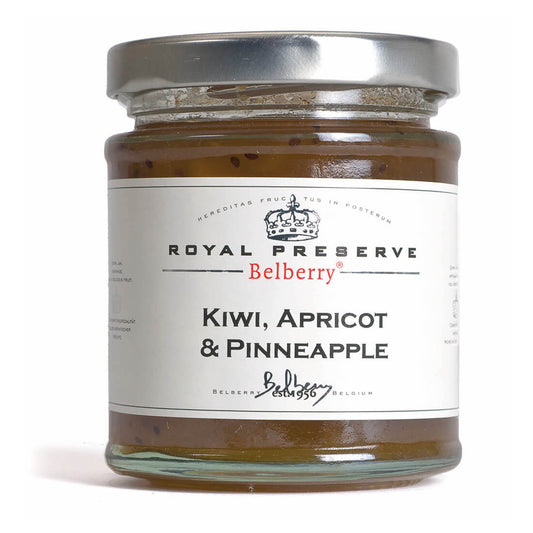 Gem de kiwi, caise și ananas Belberry 215g Delicatessen
