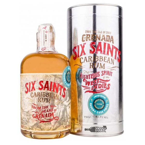 Rom Caraibian, Six Saints Madeira, cutie metalica 700ml - Delicatessen Delicatessen alcool