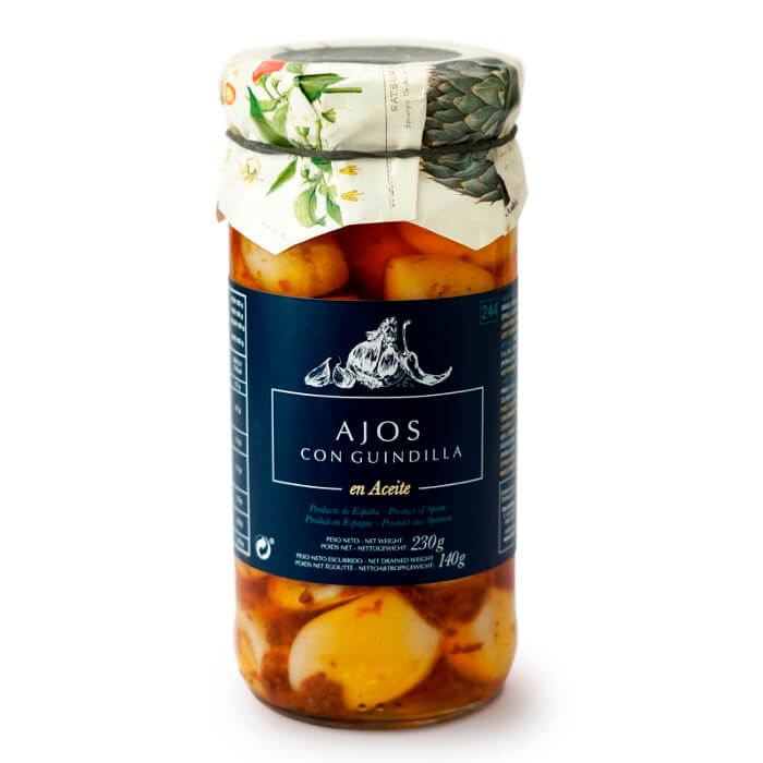 Usturoi marinat in ulei de masline cu chili Don Gastronom 230g - Delicatessen Delicatessen Sare si condimente