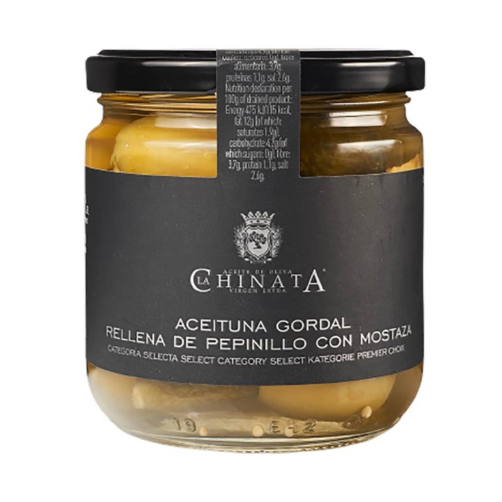 Masline Gordal cu castraveti murati si mustar La Chinata 180g - Delicatessen Delicatessen Masline