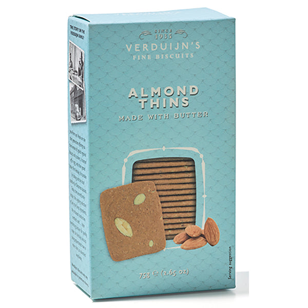 Biscuiti cu bucatele de migdale Verduijn's Fine Biscuits 75g - Delicatessen Delicatessen