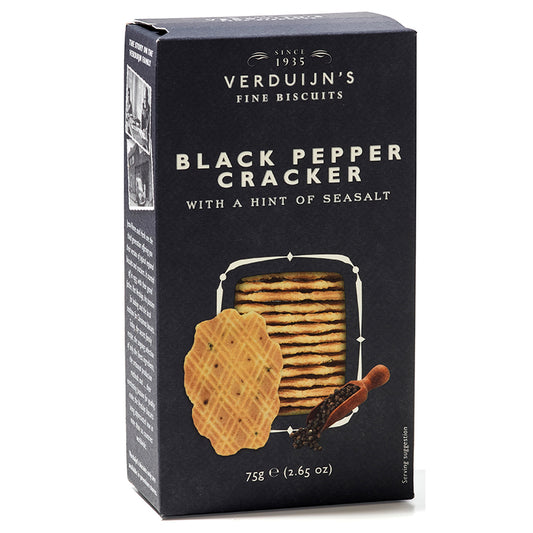 Crackers cu piper negru și un strop de sare marina Verduijn's Fine Biscuits 75g Delicatessen