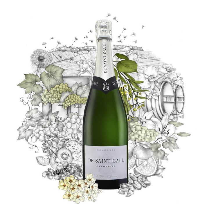 De Saint-Gall Champagne Brut Blanc de Blancs Premier Cru, 750ml - Delicatessen Delicatessen