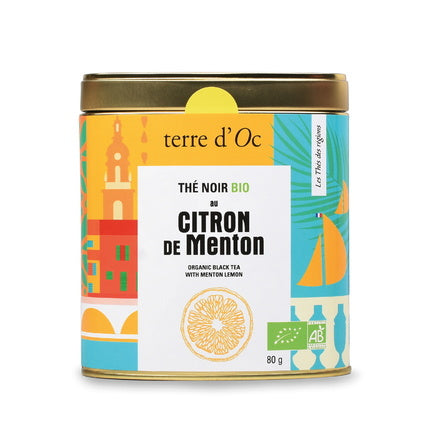 Ceai negru organic cu lamaie de Menton Terre d'Oc 80g - Delicatessen Delicatessen Ceai