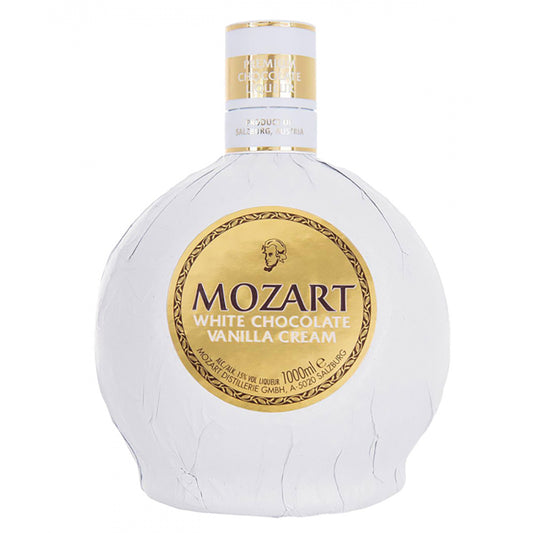 Sticlă de lichior Mozart ciocolată albă cu vanilie, 1000 ml