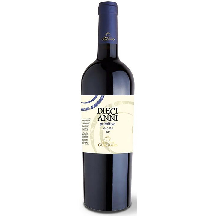 Vin rosu DieciAnni Primitivo Salento 2017 IGP, Feudi Di Guagnano 750ml - Delicatessen Delicatessen alcool