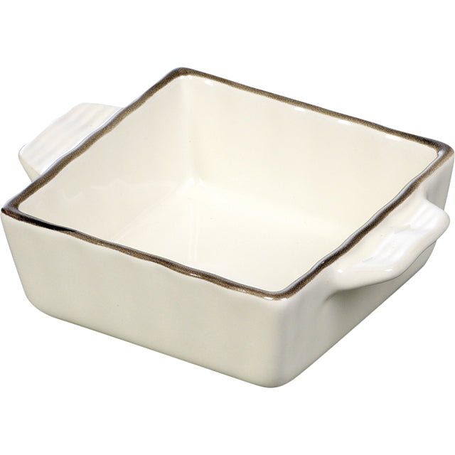 Bol pentru gustari din ceramica, cu manere 11.5 x 9 x 3.5 cm - Delicatessen Delicatessen Ceramica