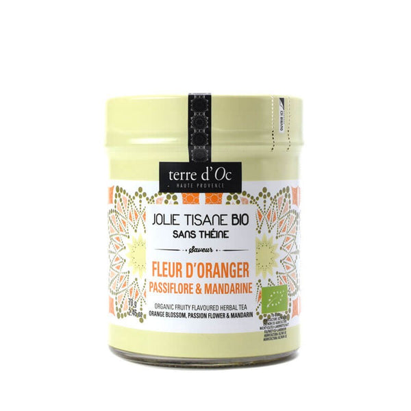 Ceai organic cu floare de portocal, passiflora si mandarina Terre d'Oc 70g - Delicatessen Delicatessen Ceai